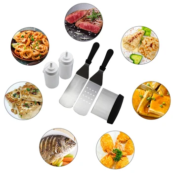 5Pcs Stainless Steel Grill Spatula Set For Grill Griddle Salad scraper chopper Pizza BBQ Baking kitchen Tools BBQ Tool Kit 
5Pcs Stainless Steel Grill Spatula Set For Grill Griddle Salad scraper chopper Pizza BBQ Baking kitchen Tools BBQ Tool Kit