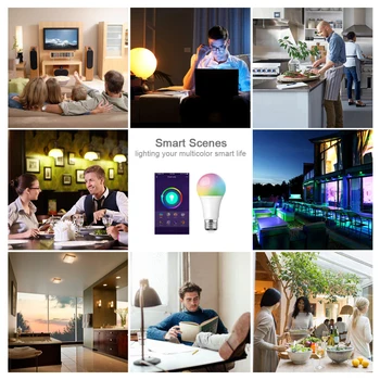RGBCW WiFi Smart Light Alexa Echo Voice Control LED Bulb,For Google Assiant IFTTT Smart Home Light Timing Bulb
RGBCW WiFi Smart Light Alexa Echo Voice Control LED Bulb,For Google Assiant IFTTT Smart Home Light Timing Bulb