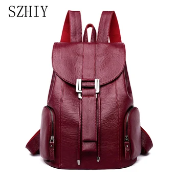Fashion Backpack Women Leather High Capacity Backpacks Multi-pocket Travel Bags Big Drawstring School Bags Casual Sac Femme Blue
Fashion Backpack Women Leather High Capacity Backpacks Multi-pocket Travel Bags Big Drawstring School Bags Casual Sac Femme Blue