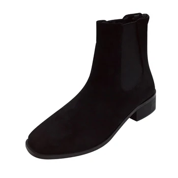 2020 autumn and winter new female boots black handsome square toe elastic band short plush square heel ankle boots Chelsea boots
2020 autumn and winter new female boots black handsome square toe elastic band short plush square heel ankle boots Chelsea boots