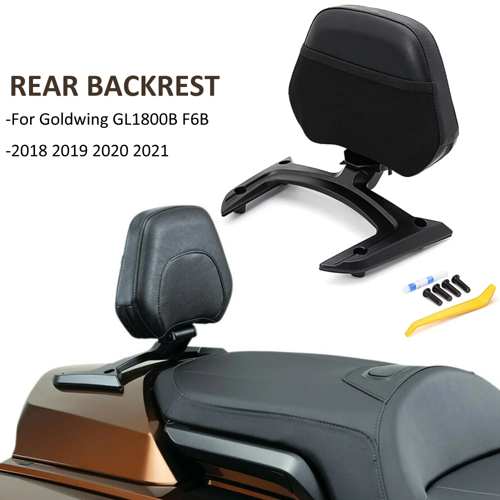 

Motorcycle Passenger Seat Rear Backrest Cushion Back Rest Pad For Honda Gold Wing Goldwing GL 1800 GL1800 GL1800B F6B 2018-2021