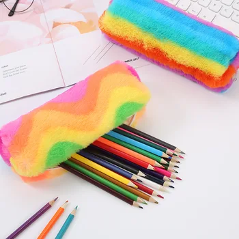 Rainbow Plush Pencil Case Kawaii pencil bag Stationery Pouch kids gift school Supplies Zakka
Rainbow Plush Pencil Case Kawaii pencil bag Stationery Pouch kids gift school Supplies Zakka