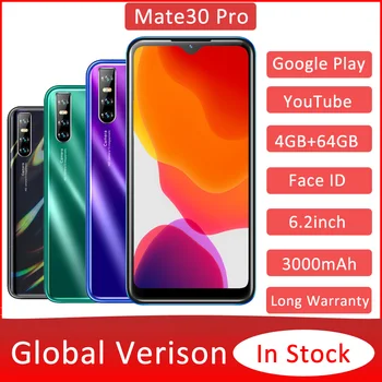 Mate30 pro 4G RAM 64G ROM MTK6580 Quad core mobile phones Android13MP face ID 6.26" waterdrop screen Global version smartphones
Mate30 pro 4G RAM 64G ROM MTK6580 Quad core mobile phones Android13MP face ID 6.26" waterdrop screen Global version smartphones