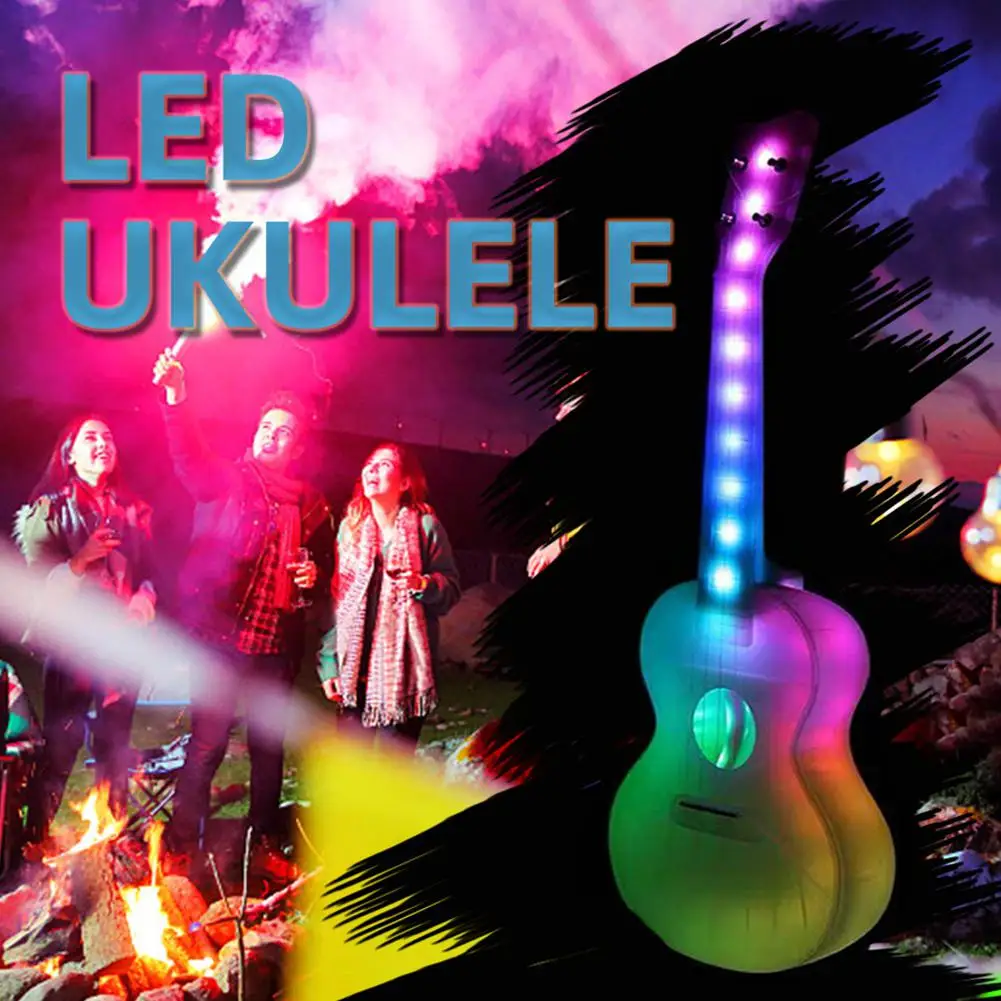 Hot 23 Inch Luminous Ukulele Concert Discoloured Smart Ukelele Travel Ukulele Anti-broken Polycarbonate Ukulele with Bag
Hot 23 Inch Luminous Ukulele Concert Discoloured Smart Ukelele Travel Ukulele Anti-broken Polycarbonate Ukulele with Bag