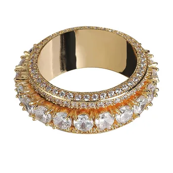 Hip Hop 5 Row Big CZ Spin Ring Copper Gold Siver Color Iced Out Bling Cubic Zircon Men's Rings Jewelry Gifts
Hip Hop 5 Row Big CZ Spin Ring Copper Gold Siver Color Iced Out Bling Cubic Zircon Men's Rings Jewelry Gifts