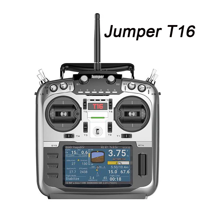 Jumper T16 Open Source Multi-protocol Radio Transmitter JP4-in-1 RF Module 2.4G 16CH 4.3 inch LCD for FPV Racing Drone Aircraft
Jumper T16 Open Source Multi-protocol Radio Transmitter JP4-in-1 RF Module 2.4G 16CH 4.3 inch LCD for FPV Racing Drone Aircraft