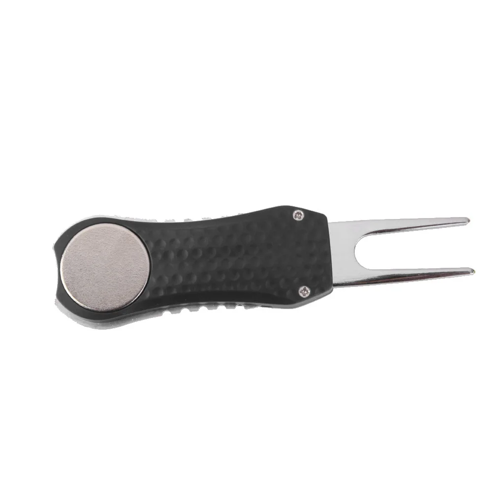 2x Multi-function Golf Ball Pitch Mark Black Divot Repair Switchblade Tool & Ball Marker Kit Golf Accessories for Golfer 2x Multi-function Golf Ball Pitch Mark Black Divot Repair Switchblade Tool & Ball Marker Kit Golf Accessories for Golfer