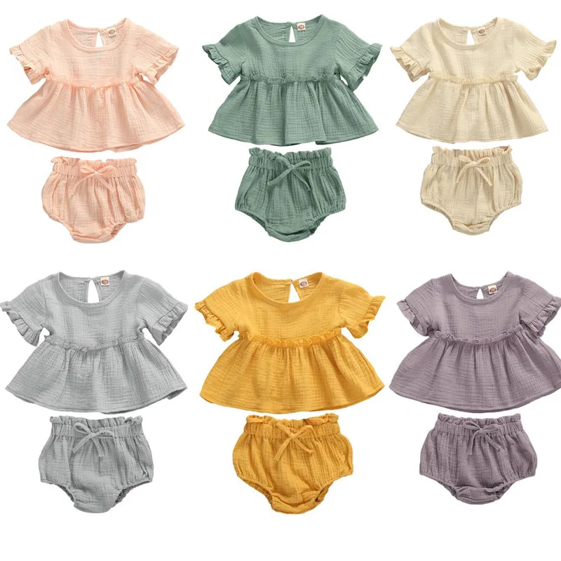 0-24M Casual Short Sleeve Tops T-shirt+Shorts Toddler Infant Outfit Set 2Pcs Fashion New Summer Newborn Baby Girls Clothes
0-24M Casual Short Sleeve Tops T-shirt+Shorts Toddler Infant Outfit Set 2Pcs Fashion New Summer Newborn Baby Girls Clothes