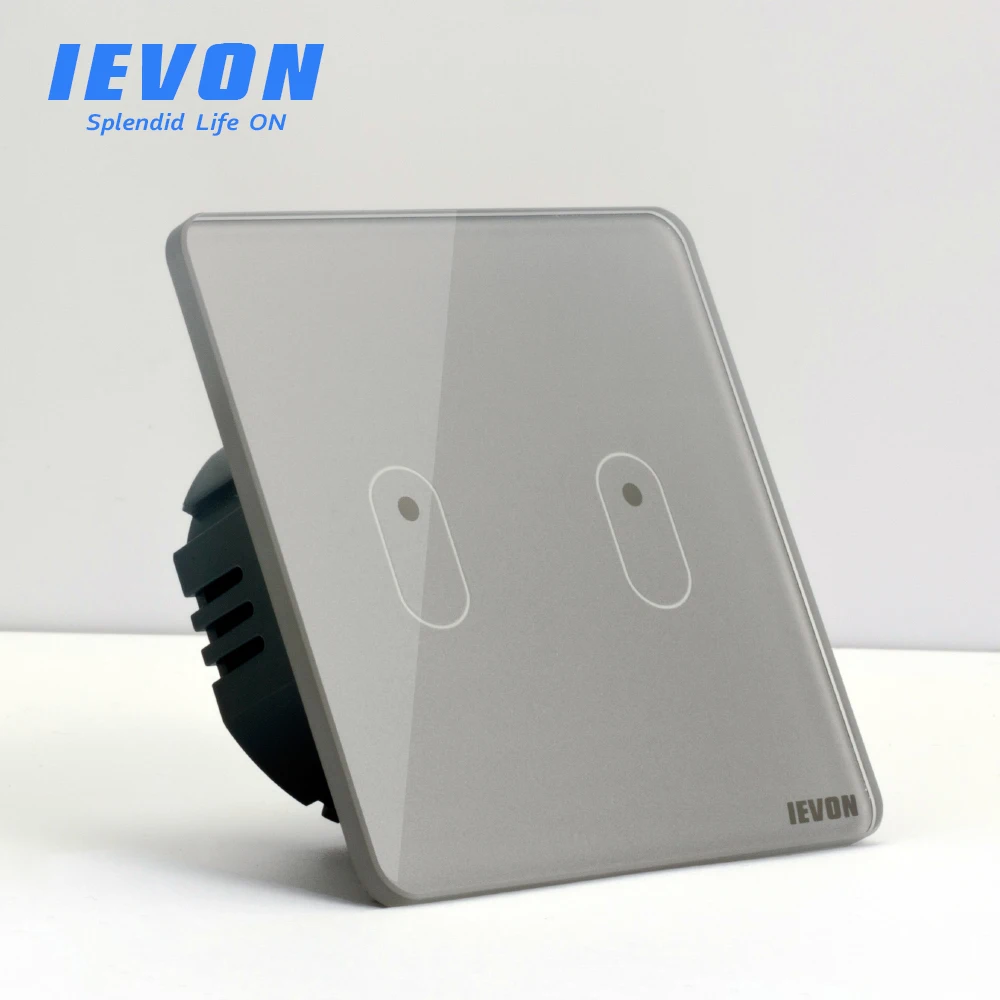 IEVON Wall Touch Switch Sensor Switch, EU Standard Light Switch, Power Switch, Crystal Decoration Glass, 2 Gang 1 Way Switch
IEVON Wall Touch Switch Sensor Switch, EU Standard Light Switch, Power Switch, Crystal Decoration Glass, 2 Gang 1 Way Switch