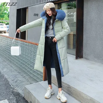 FTLZZ 2020 Warm Hooded Winter Long Jacket New Women Windproof Coat Design Double Sided Thick Snow Overcoat Loose Belt Parkas
FTLZZ 2020 Warm Hooded Winter Long Jacket New Women Windproof Coat Design Double Sided Thick Snow Overcoat Loose Belt Parkas