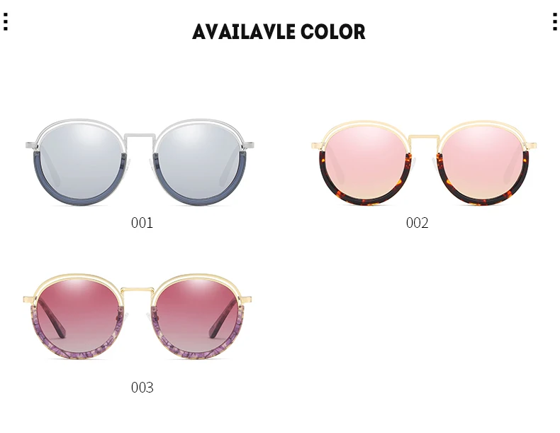 Sunglasses Women Vintage Round Sun Glasses Polarized Lens UV400 Anti Reflective Summer Polarized Women Snnglasses (18)