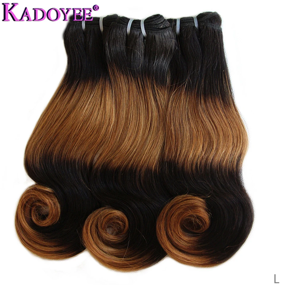 

Funmi Hair 4 Tone Body Wave Hair Weaving Ombre Human Hair Bundles Brazilian Hair Weave 3 Bundles Deal Remy Hair 8-24" For Women