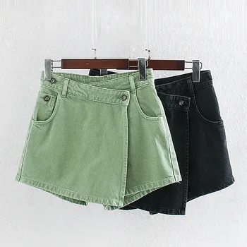 Summer New Arrival Women Short Mini Sexy High Waist Shorts Asymmetric Jeans Shorts Casual Vintage Girls Geen Denim Skirt Shorts
Summer New Arrival Women Short Mini Sexy High Waist Shorts Asymmetric Jeans Shorts Casual Vintage Girls Geen Denim Skirt Shorts