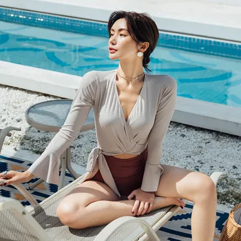Swimwear For Women Separate Swimsuit 2020 Swim Wear Push Up Long Sleeve New Color Contrast With Skirt Hot Bathing Geometric
Swimwear For Women Separate Swimsuit 2020 Swim Wear Push Up Long Sleeve New Color Contrast With Skirt Hot Bathing Geometric