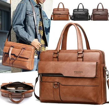 Retro Men PU Leather Black Briefcase Business Men Handbags Male Vintage Shoulder Messenger Bag Men Large Laptop Handbags
Retro Men PU Leather Black Briefcase Business Men Handbags Male Vintage Shoulder Messenger Bag Men Large Laptop Handbags