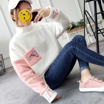 Sweatshirts Women Turtleneck Thicker Oversize Tops Patchwork Sweatshirts Plus Velvet Warm Harajuku Printed Pullovers
Sweatshirts Women Turtleneck Thicker Oversize Tops Patchwork Sweatshirts Plus Velvet Warm Harajuku Printed Pullovers