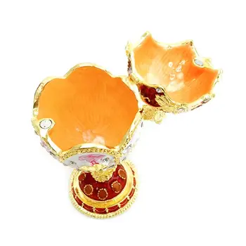 Hot Red Gold Faberge-Egg Hand Painted Jewelry Trinket Box Gift for Easter Home Decor
Hot Red Gold Faberge-Egg Hand Painted Jewelry Trinket Box Gift for Easter Home Decor