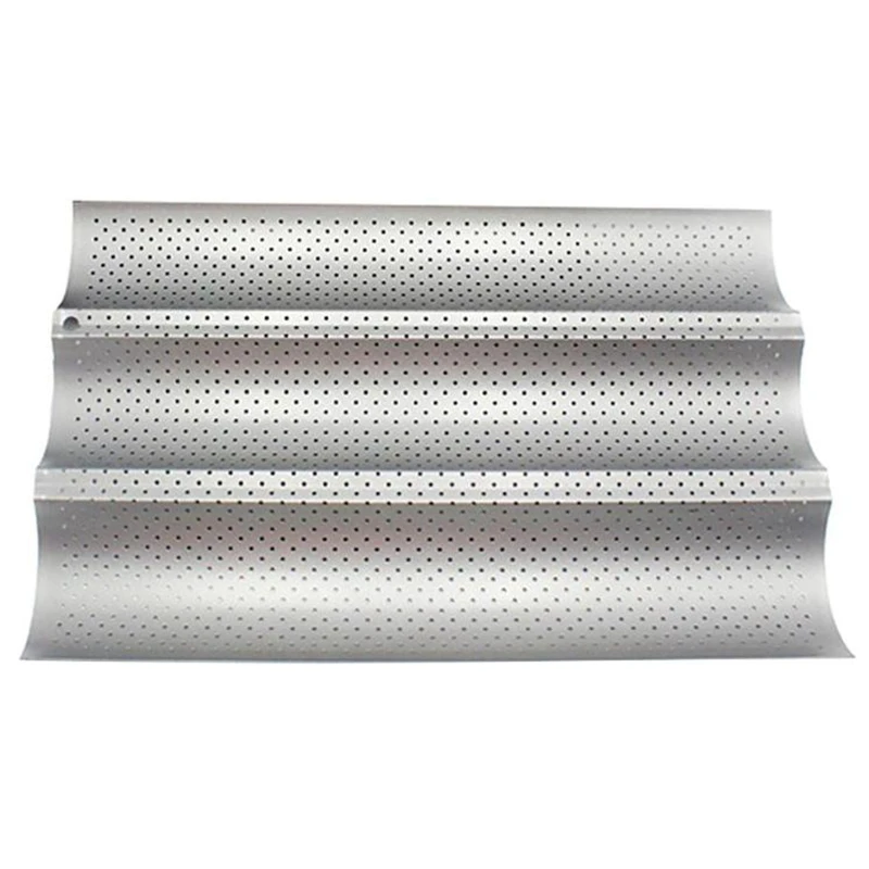 ABSS-Non-Stick Perforated French Bread Pan Baguette Mold Baguette Mold Wave Baker Baking Tool Stainless Steel Baguette Pan
ABSS-Non-Stick Perforated French Bread Pan Baguette Mold Baguette Mold Wave Baker Baking Tool Stainless Steel Baguette Pan