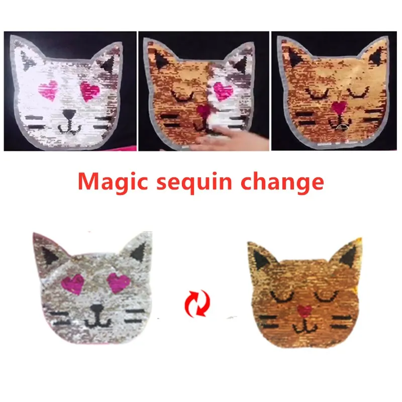 Kids-Girls-T-shirts-Magic-Glitter-Reverse-Cute-Cat-Sequin-Kid-Top-Color-Changing-Summer-T (1)