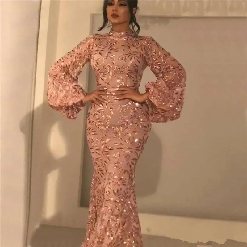 Fast Shipping Muslim Flare Sleeve Mermaid Sequins Prom Dresses 2020 Arabic Dubai Karftan Sparkly Pink Prom Evening Gowns
Fast Shipping Muslim Flare Sleeve Mermaid Sequins Prom Dresses 2020 Arabic Dubai Karftan Sparkly Pink Prom Evening Gowns