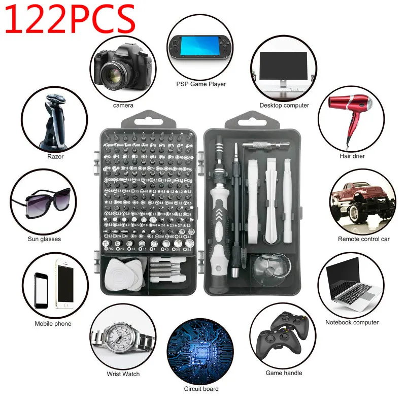New 122 In 1 Multi Small Mini Screwdriver Set Precision Kit Bits for Phone PC Watch Repair Tool Kit Set Professional Hand Tools
New 122 In 1 Multi Small Mini Screwdriver Set Precision Kit Bits for Phone PC Watch Repair Tool Kit Set Professional Hand Tools