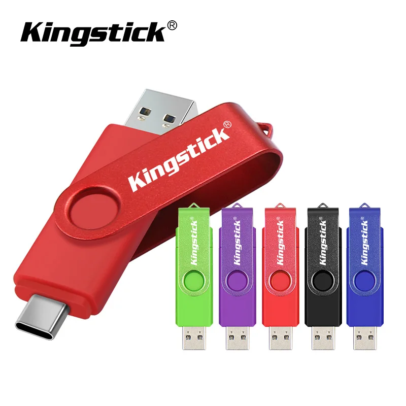 Флешка kingstick Type-C 128 ГБ 64 USB флеш-накопитель 3 0 высокая скорость 32 16 OTG для телефонов