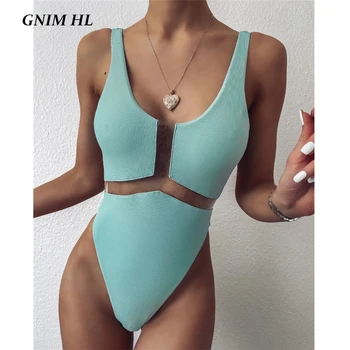 GNIM High Cut Sexy Transparent One Piece Swimwear Women Push Up 2020 High Waist Stitching Swimsuit Women Backless Bikini Set New
GNIM High Cut Sexy Transparent One Piece Swimwear Women Push Up 2020 High Waist Stitching Swimsuit Women Backless Bikini Set New