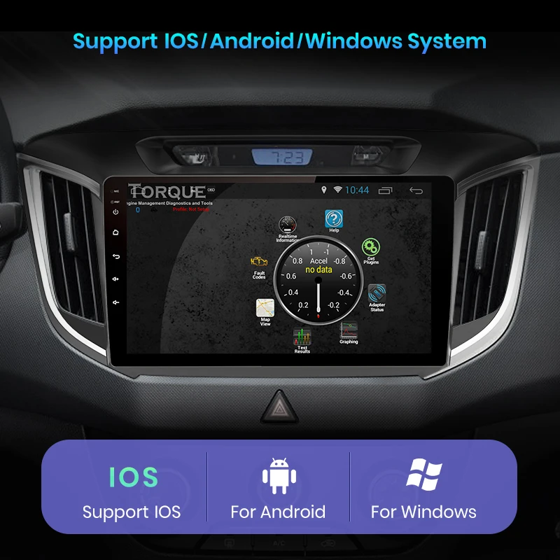 Автомобильный мини сканер Junsun OBD 2 Bluetooth 5 0 V1.5/V2.1 для Android IOS автомобильный