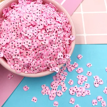 

100g 5mm Pig Slice Polymer Hot Soft Clay Sprinkles for Crafts Animal Tiny Cute plastic klei Mud Particles DIY Slime Filler