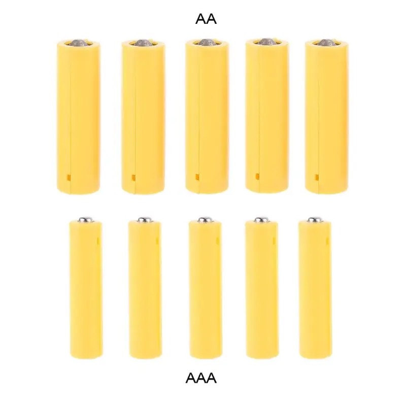 

5Pcs LR06 AA LR03 AAA Size Dummy Fake Battery Setup Shell Placeholder Cylinder Conductor