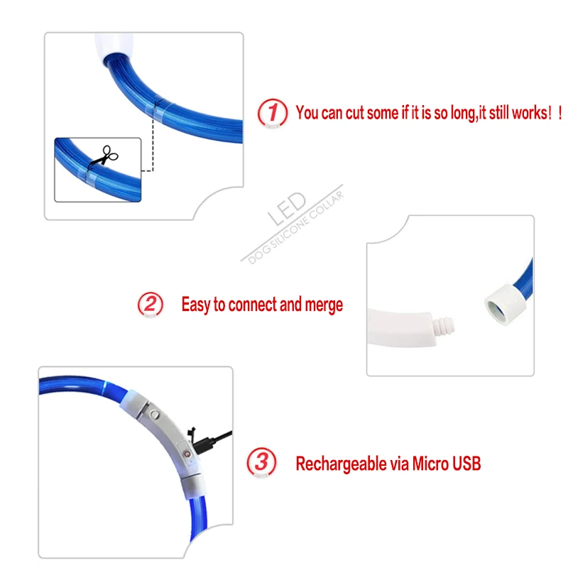 Pets Collar, Pets Collar With Led, Rechargeable Pet Collar, Flashing Cat Collar, Outdoor Walking Pets, Night Safety, Necklace for Pets, Pet Products Pets Collar, Pets Collar With Led, Rechargeable Pet Collar, Flashing Cat Collar, Outdoor Walking Pets, Night Safety, Necklace for Pets, Pet Products