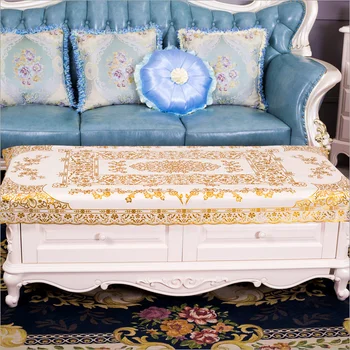 PVC Lace Tablecloth Waterproof and Oil Proof Gold Color Tablecloth of Coffee Table
PVC Lace Tablecloth Waterproof and Oil Proof Gold Color Tablecloth of Coffee Table
