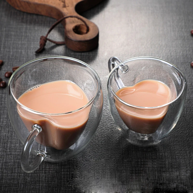 2Pcs Coffee Cup Glass Double Heat-Resistant Love Heart Valentine's Day Gift Crystal Cup Milk Juice Insulation with Glass Mug
2Pcs Coffee Cup Glass Double Heat-Resistant Love Heart Valentine's Day Gift Crystal Cup Milk Juice Insulation with Glass Mug