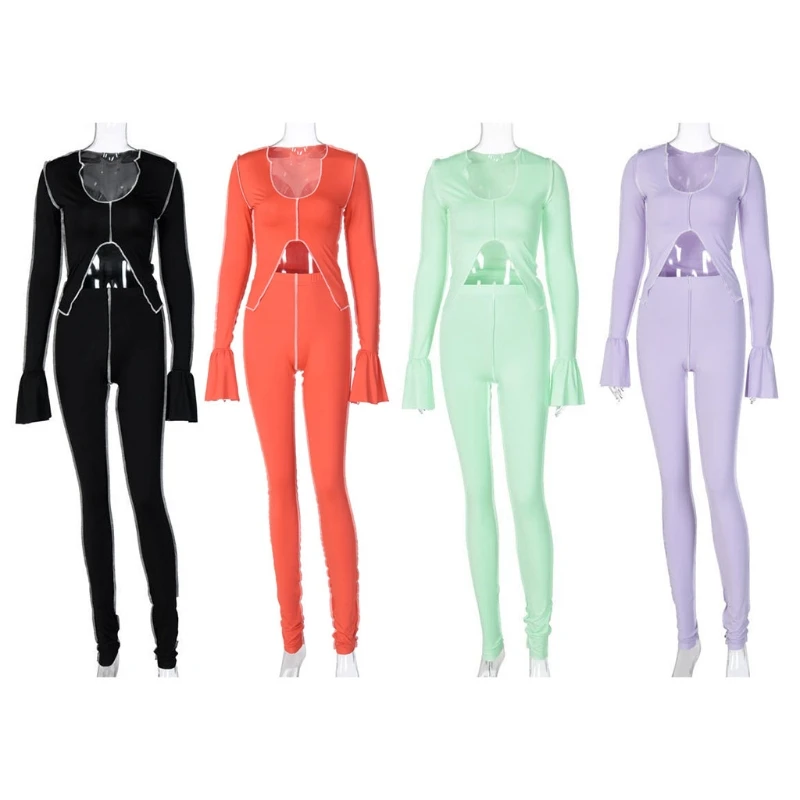 Women Autumn Sexy 2 Piece Tracksuit Workout Outfits Set Flare Long Sleeve Crop Top Stacked Leggings Side Stripe Patchwork Bodyco
Women Autumn Sexy 2 Piece Tracksuit Workout Outfits Set Flare Long Sleeve Crop Top Stacked Leggings Side Stripe Patchwork Bodyco