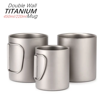 220ml/450ml Home Outdoor Titanium Insulated Double Wall Mug Titanium Double Layer Coffee Cup Sport Bottle for Camping Picnic
220ml/450ml Home Outdoor Titanium Insulated Double Wall Mug Titanium Double Layer Coffee Cup Sport Bottle for Camping Picnic