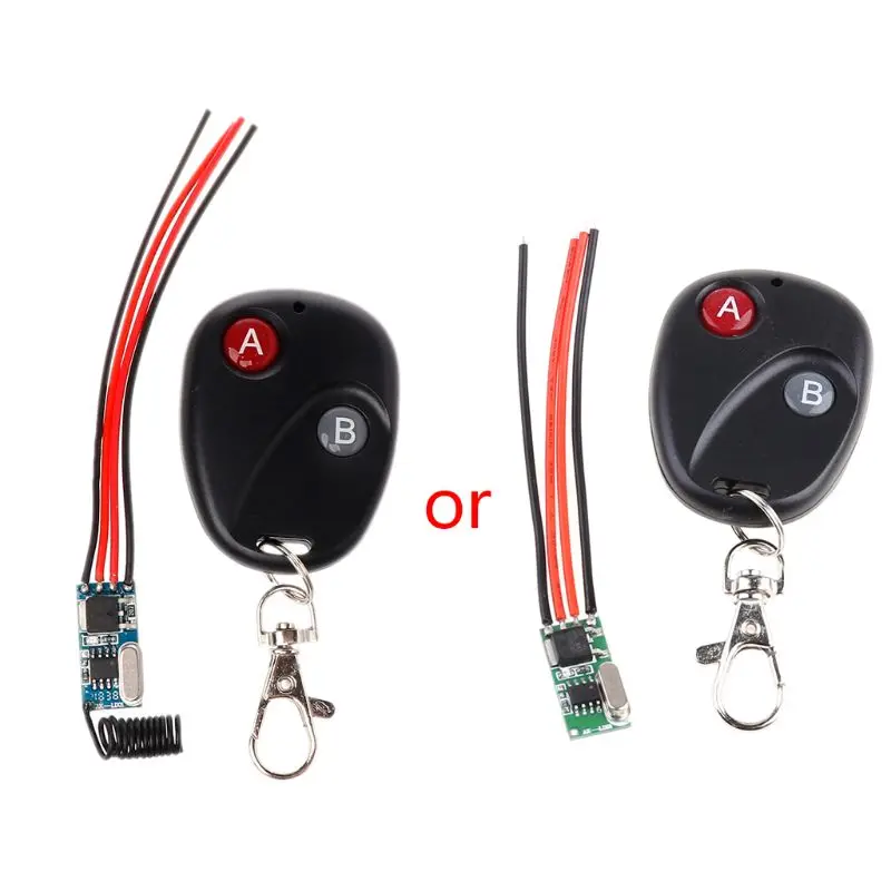 Relay Wireless Switch Remote Control DC3V 3.7V 5V 6V 7V 9V 12V Mini Power LED Lamp Controller Micro Receiver Transmitter System
Relay Wireless Switch Remote Control DC3V 3.7V 5V 6V 7V 9V 12V Mini Power LED Lamp Controller Micro Receiver Transmitter System