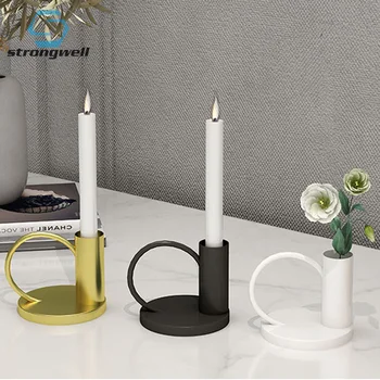 Strongwell European Metal Geometry Candlestick Nordic Iron Table Candle Holder Candlelight Dining Props Crafts Home Decoration
Strongwell European Metal Geometry Candlestick Nordic Iron Table Candle Holder Candlelight Dining Props Crafts Home Decoration