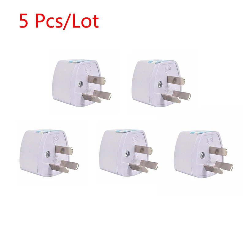 5 Pcs/lot Universal Power Adapter Travel Adaptor 3 pin AU Converter US/UK/EU to Plug Charger For Australia New Zealand | Электроника