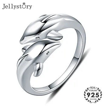 Jellystory 100% 925 Sterling Silver Ring Dolphin Shape Open Rings Fine Jewelry for Women Wedding Engagement Party Gift Wholesale
Jellystory 100% 925 Sterling Silver Ring Dolphin Shape Open Rings Fine Jewelry for Women Wedding Engagement Party Gift Wholesale