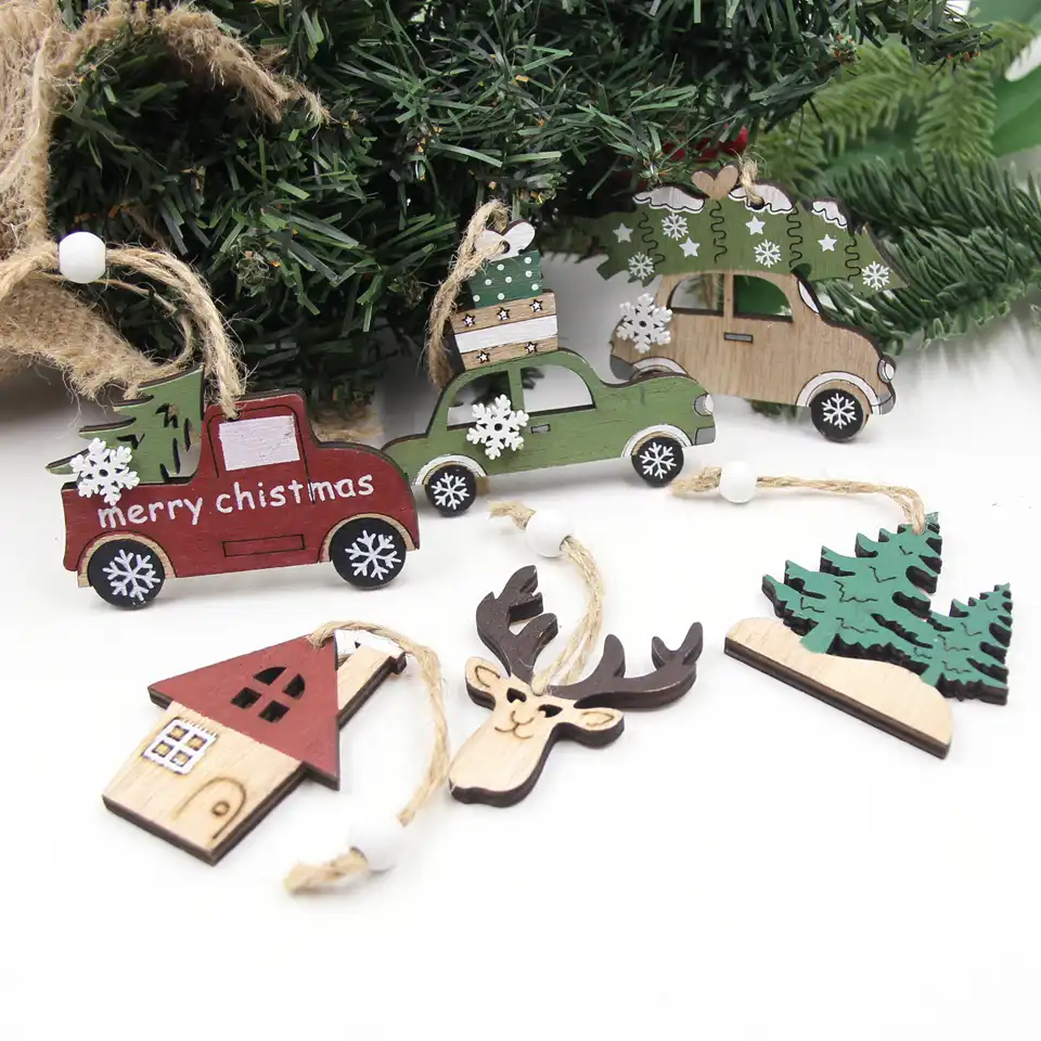 ornaments diy wood crafts kids gift christmas tree ornaments