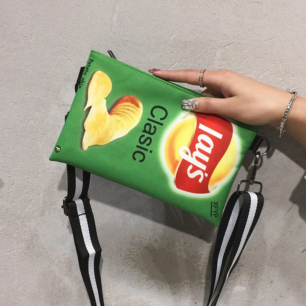 Funny Potato Chips Shoulder Crossbody Bag Women Canvas Handbag Mini Cartoon Printing Girl Envelope Bags Female Clutch Cute Purse
Funny Potato Chips Shoulder Crossbody Bag Women Canvas Handbag Mini Cartoon Printing Girl Envelope Bags Female Clutch Cute Purse