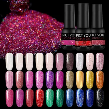 PICT YOU 8ml Glitter Nail Gel Bling Sequins UV Gel UV LED Lamp Base Top Coat Nail Varnishes Soak Off UV Gel
PICT YOU 8ml Glitter Nail Gel Bling Sequins UV Gel UV LED Lamp Base Top Coat Nail Varnishes Soak Off UV Gel