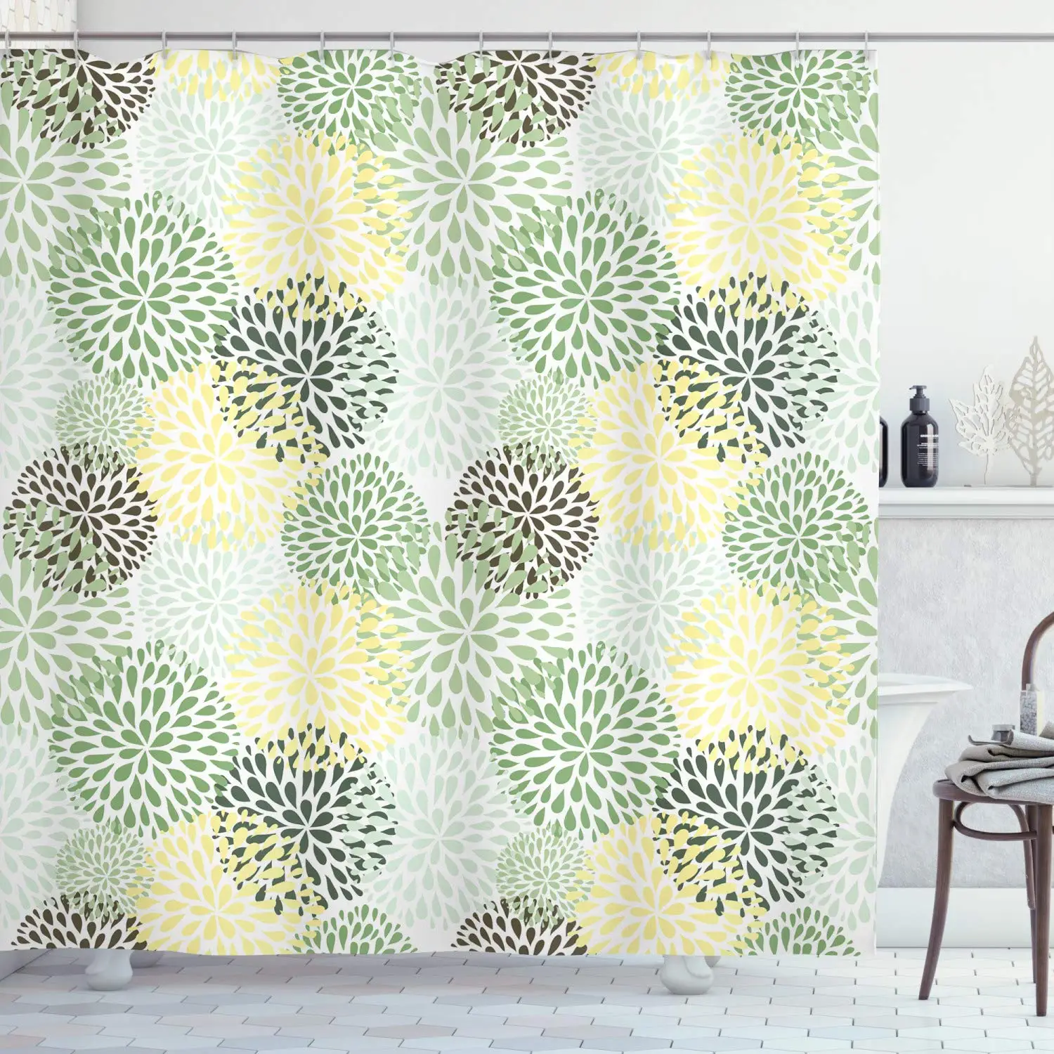 House Decor Collection, Modern Floral Ornate Petals Flourish Traditional Springtime Garden Leaves Image Pattern, Polyester
House Decor Collection, Modern Floral Ornate Petals Flourish Traditional Springtime Garden Leaves Image Pattern, Polyester