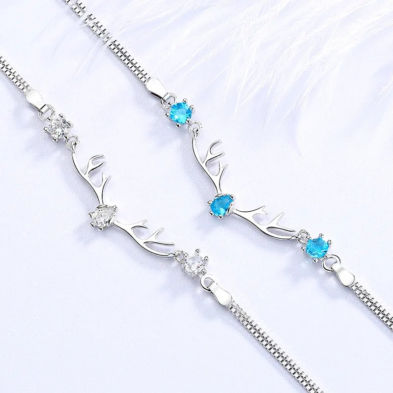 YVV126 S925 Sterling Silver antler bracelet for Nansen's birthday Christmas gift
YVV126 S925 Sterling Silver antler bracelet for Nansen's birthday Christmas gift