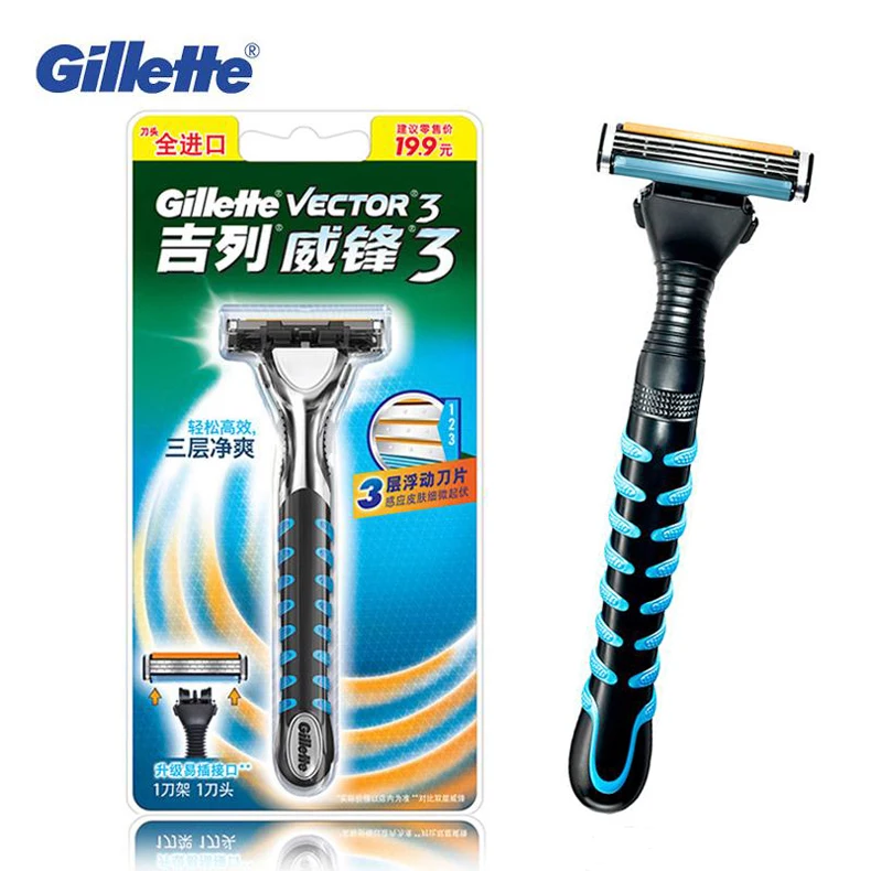 Gillette Vector 3 Safety Razor Manual Shaver Razor for Men Smooth Shaving Machines Face Care Beard Shaving 1 holder + 1 head
Gillette Vector 3 Safety Razor Manual Shaver Razor for Men Smooth Shaving Machines Face Care Beard Shaving 1 holder + 1 head