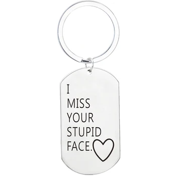 12PCs "I Miss Your Stupid Face" Missing You Keychain Long Distance Love Friend Keyring Key Chain Gifts Lover Stainless Steel
12PCs "I Miss Your Stupid Face" Missing You Keychain Long Distance Love Friend Keyring Key Chain Gifts Lover Stainless Steel
