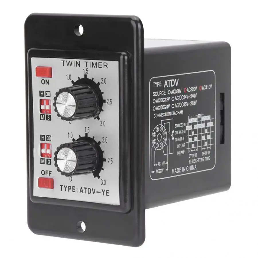 Time Switch Relay Knob Control Time Switch RelayOn Off Timer Relay Multi-Section ATDV-YEAC110V/220V
Time Switch Relay Knob Control Time Switch RelayOn Off Timer Relay Multi-Section ATDV-YEAC110V/220V
