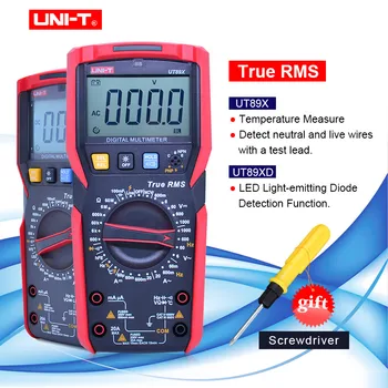 UNI-T UT89X/UT89XD Digital multimeter autoranging True Rms AC DC Multimetro NCV/capacitor/triode/temperature/LED Tester 100V 20A
UNI-T UT89X/UT89XD Digital multimeter autoranging True Rms AC DC Multimetro NCV/capacitor/triode/temperature/LED Tester 100V 20A