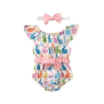 0-24M Newborn Infant Baby Girls Easter Bunny Rompers Cartoon Rabbit Bow Ruffles Sleeve Jumpsuits+Headband Baby Costumes
0-24M Newborn Infant Baby Girls Easter Bunny Rompers Cartoon Rabbit Bow Ruffles Sleeve Jumpsuits+Headband Baby Costumes