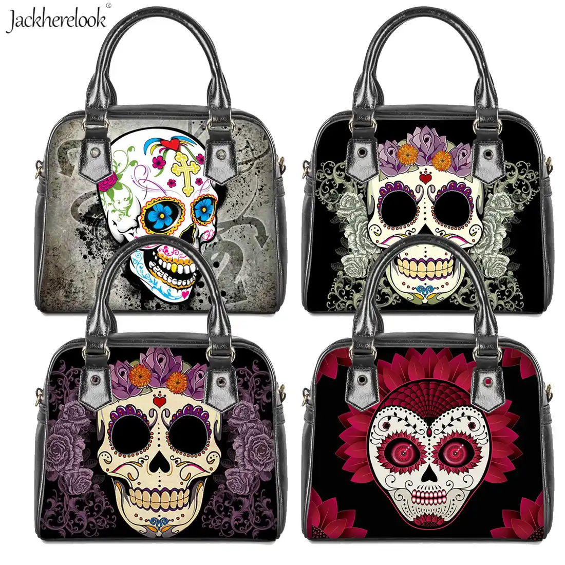 sugar skull messenger bag